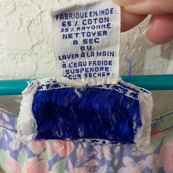 Vintage Pudding Shop April Cornell Dress Size 3 Purple Floral Sleeveless Button - Picture 6 of 11